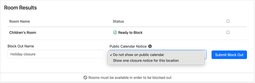 Submitting block out
